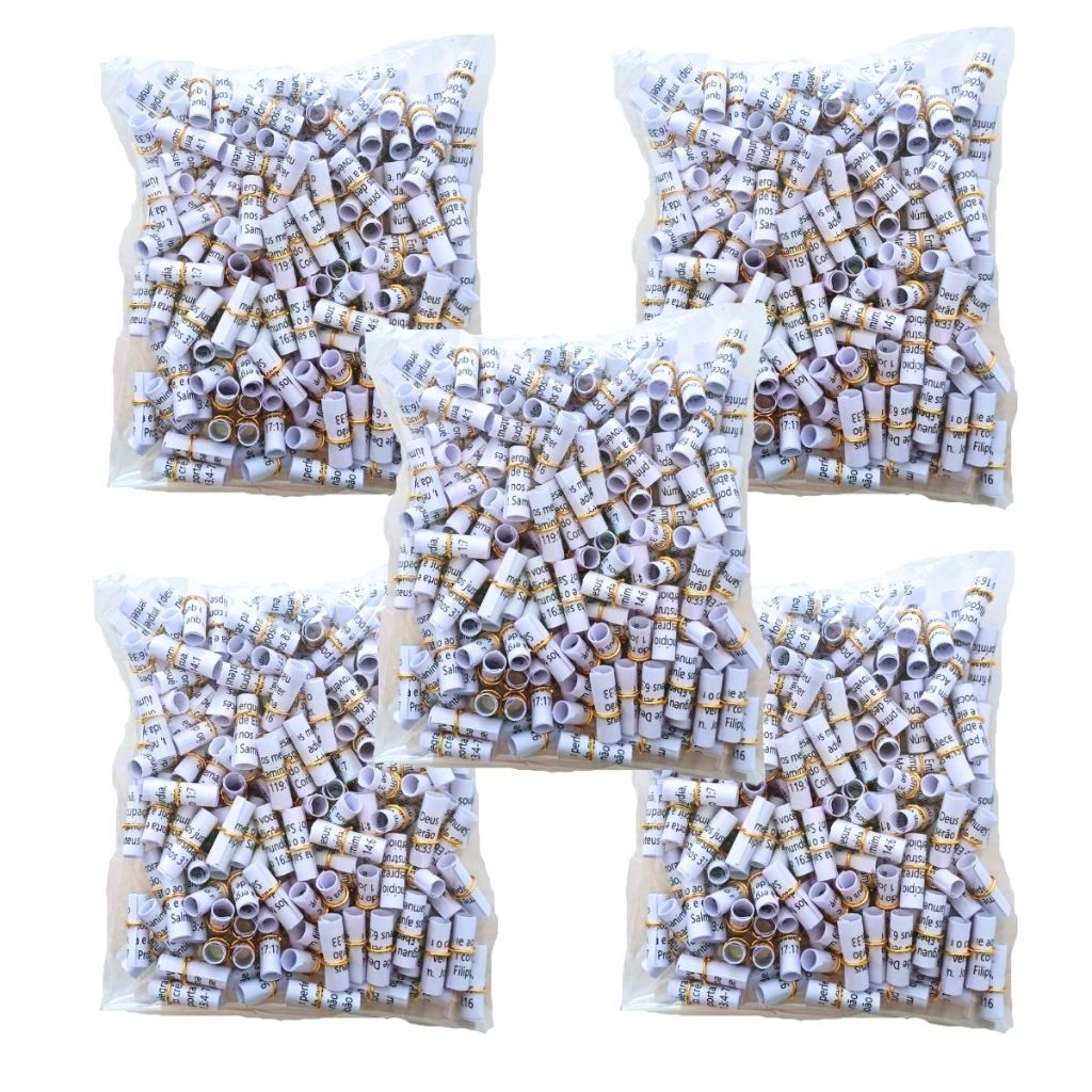 Kit 1000 Lembrancinhas Versículos Bíblicos Enroladinhos Brancos Casamento Batizados Eventos em Geral em Oferta na Shopee