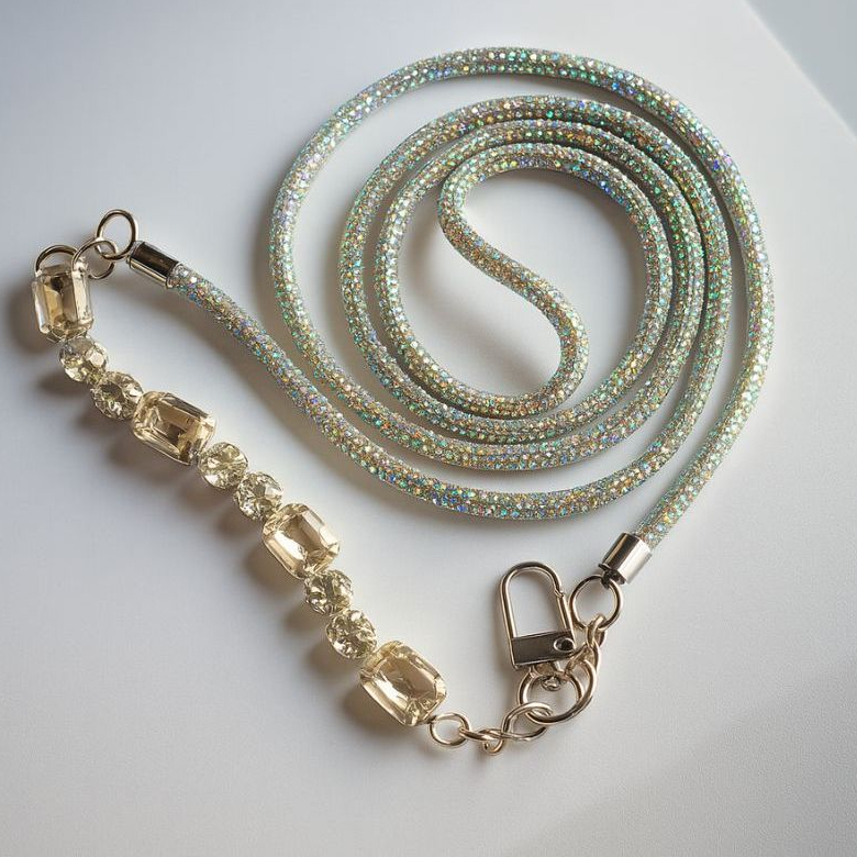 Cordão Celular Feminino Diamente Brilho Strass Reveillon Cordão Cordinha Transversal Antifurto