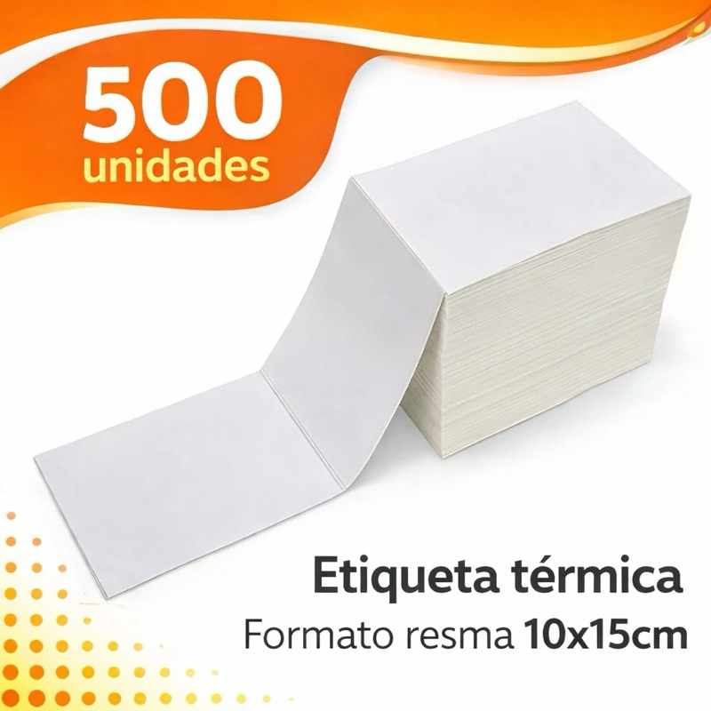 Etiqueta Térmica 10x15 Resma – Serrilhada, Não Precisa Ribbon