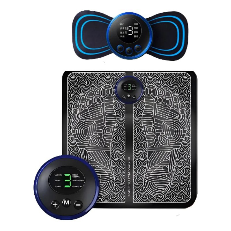 Kit  1 Massageador Portátil + 1 Tapete Massageador Portátil