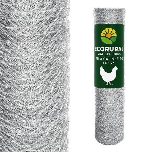 Tela Galinheiro 1,80 x 50 Metros Fio 23 Galvanizada Cercados