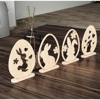 Kit Ovos de Páscoa de coelho com suporte em Oferta na Shopee