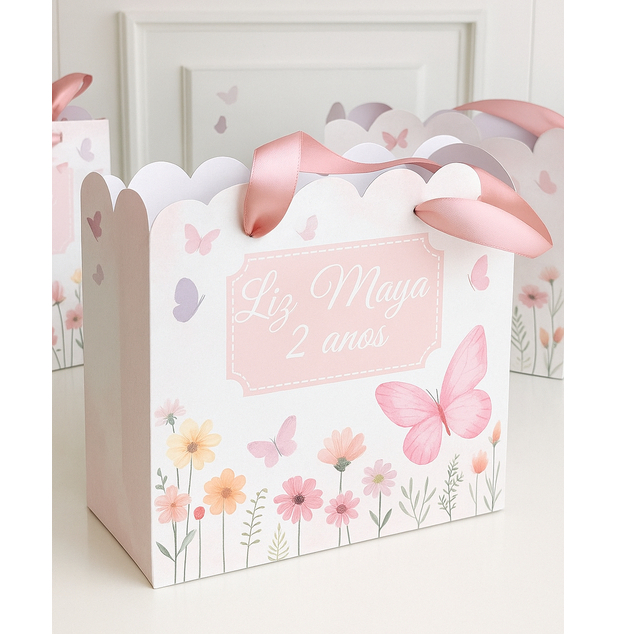 🎀 Sacolinha Personalizada Jardim de Borboletas – Lembrancinhas de Festa Infantil - JA VAI MONTADA -  🎀 em Oferta na Shopee