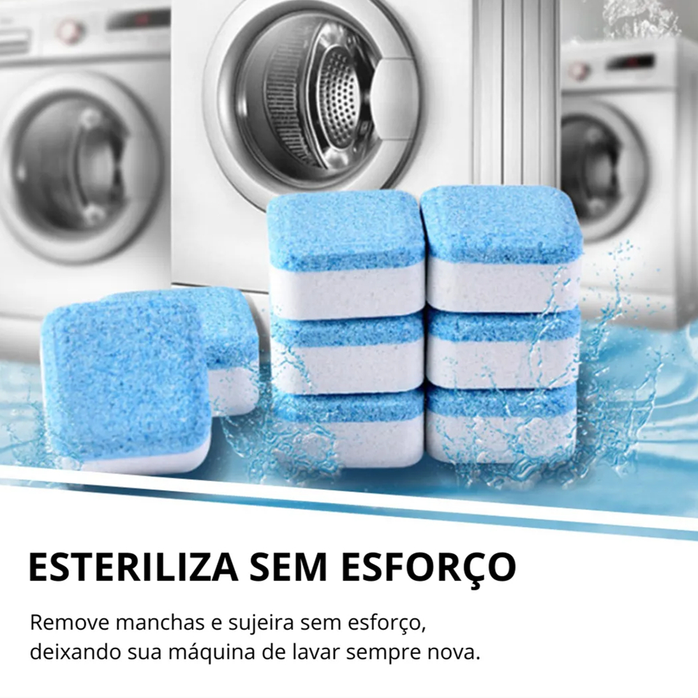 Limpador de Máquina de Lavar, Comprimido Efervescente Sólido para Remover Manchas Pastilhas para Limpeza