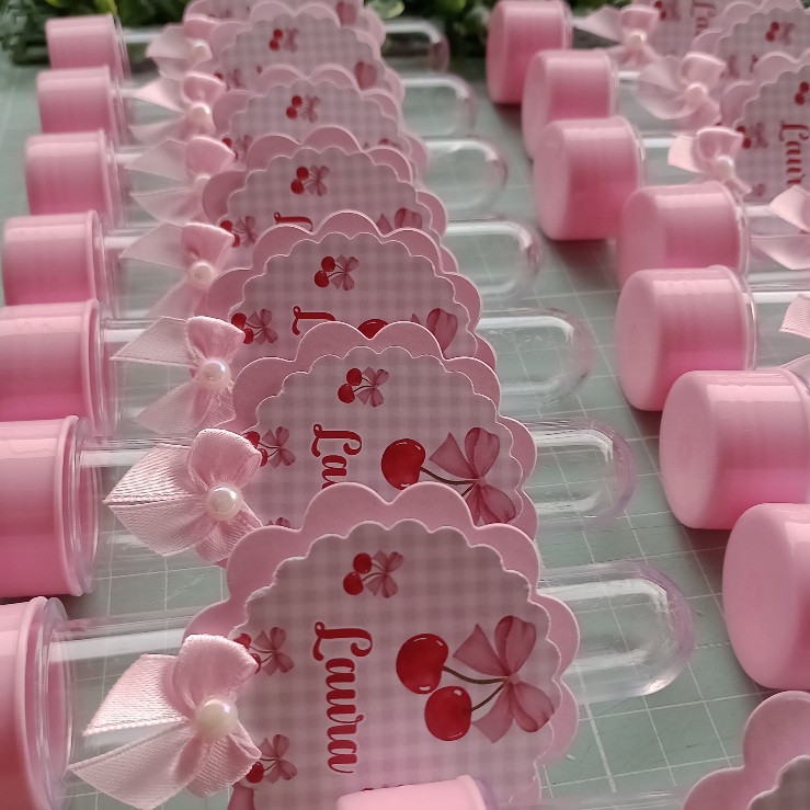 Kit Tubete Personalizado, Lembrancinha para Festa , Aniversários , Chá BB - Cerejinha FAZEMOS TODOS OS TEMAS