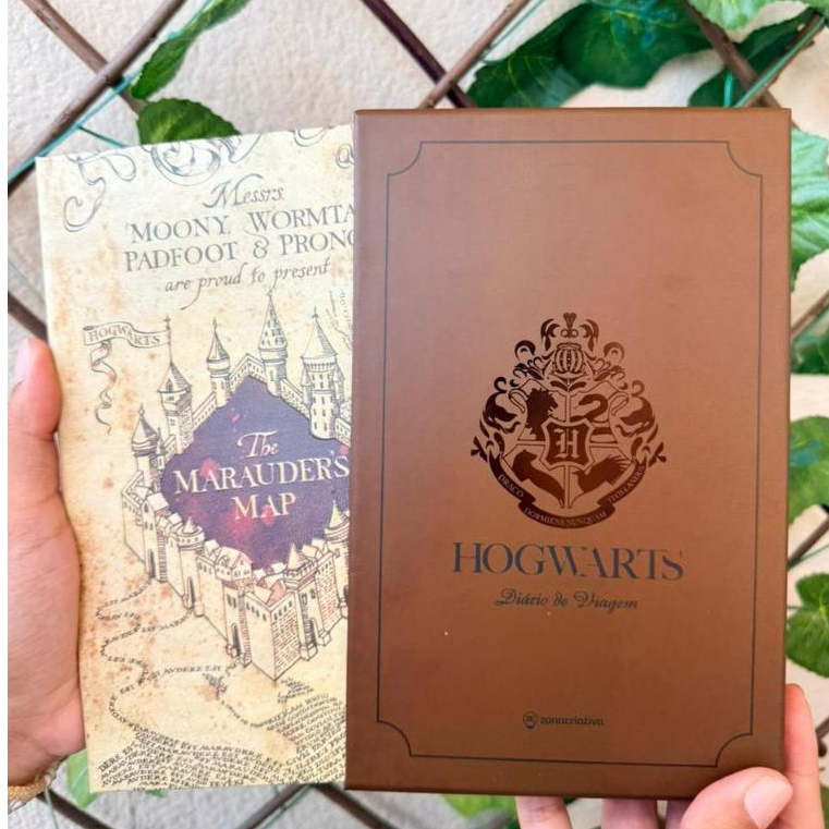 Caderno Harry Potter Travellers 22x14 Plataforma 9 3/4 Zona Critativa Papelaria Fofa Geek Presente