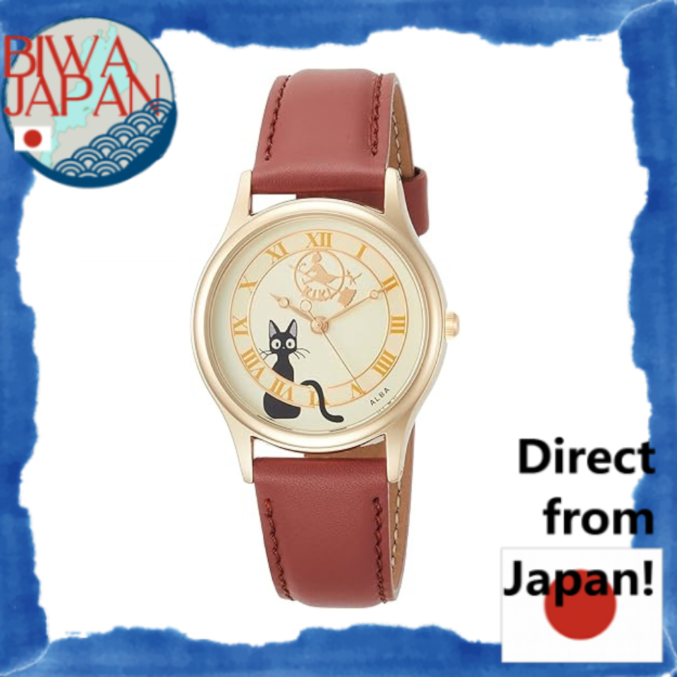 【Direto do Japão】SEIKO ALBA Ghibli Collaboration Kiki's Delivery Service Quartz Watch ACCK411 Leather Band Special Box