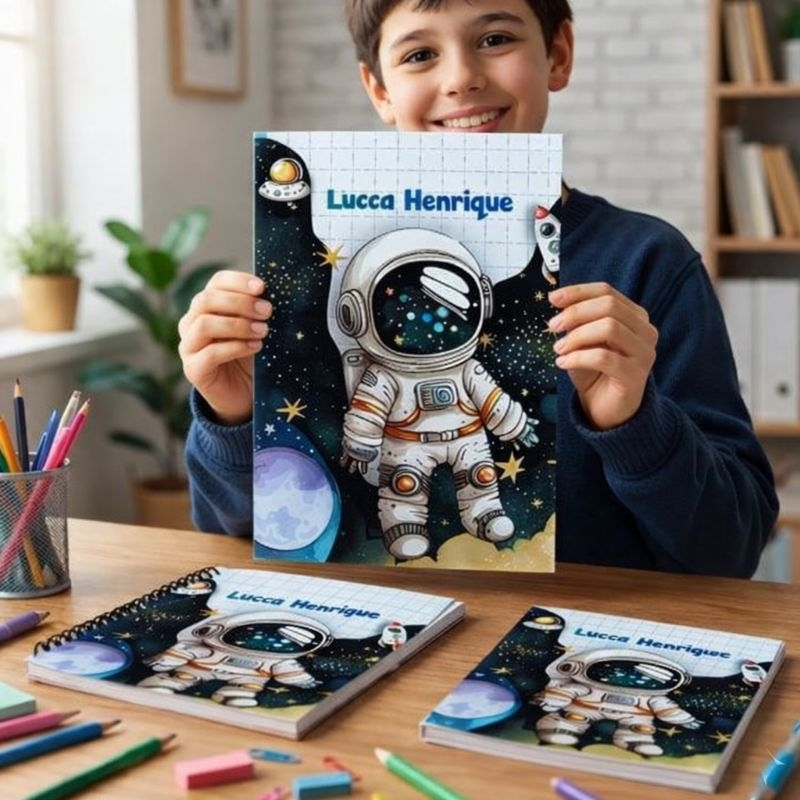 ENVIO IMEDIATO Até 10 CAPAS ADESIVAS PARA CADERNO – 5 Pares ou 10 Frente| PERSONALIZADAS, Vários Temas