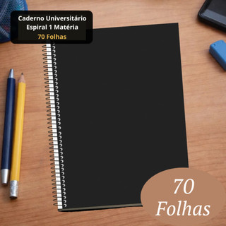 Caderno Universitário Espiral 1 Matéria 70 Folhas/10 Matérias 140 Folhas/15 Matérias 210 Folhas/20 Matérias 260 Folhas