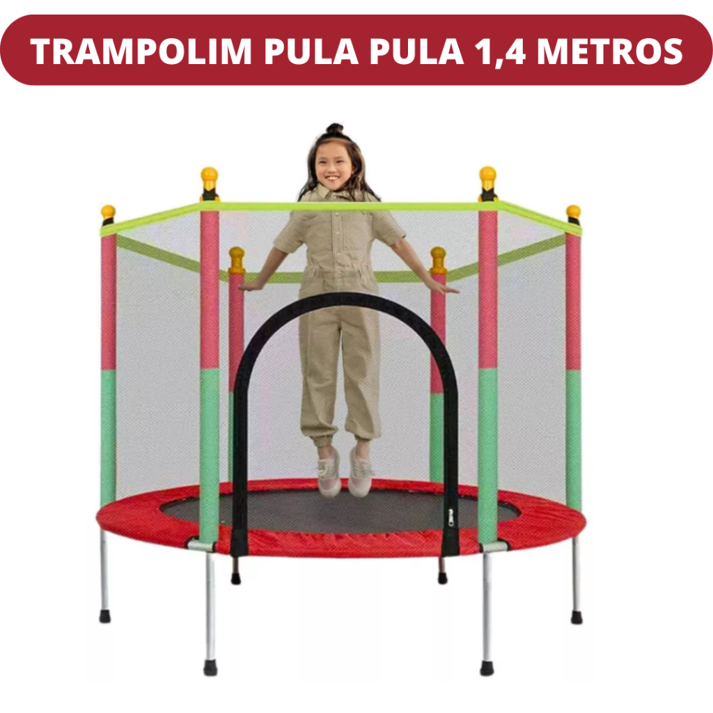Cama Elástica Pula Pula Infantil Trampolim 1,4 metros