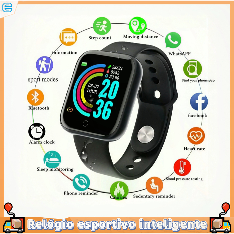 Smartwatches e relógios esportivos Monitores de fitness Relógios esportivos Bluetooth Monitores de frequência cardíaca
