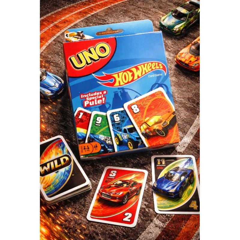 Jogo de Cartas Uno Hot Wheels Especial Rule! Diversão Brincadeira