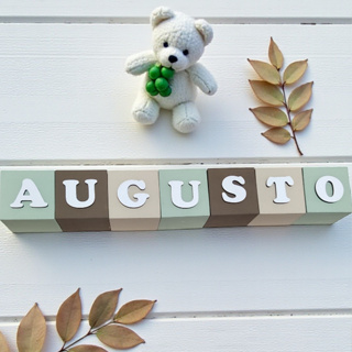 Cubos blocos  com Nome do Bebê em Madeira 5x5cm | Decoração Personalizada em Oferta na Shopee
