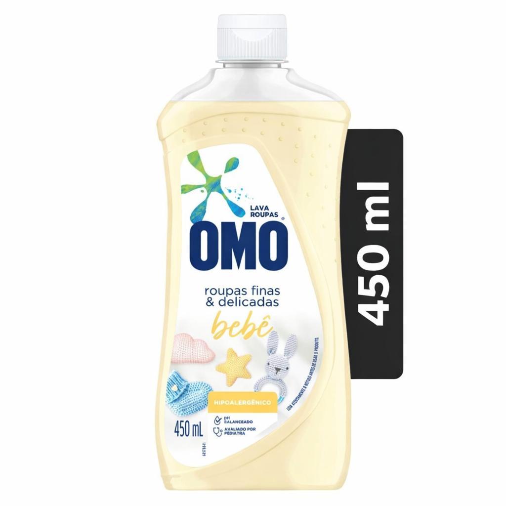 Delicadas Omo Sabão Líquido Omo Lava Roupas Finas e Delicadas Bebê 450ml — R$ 28,89 em Shopee