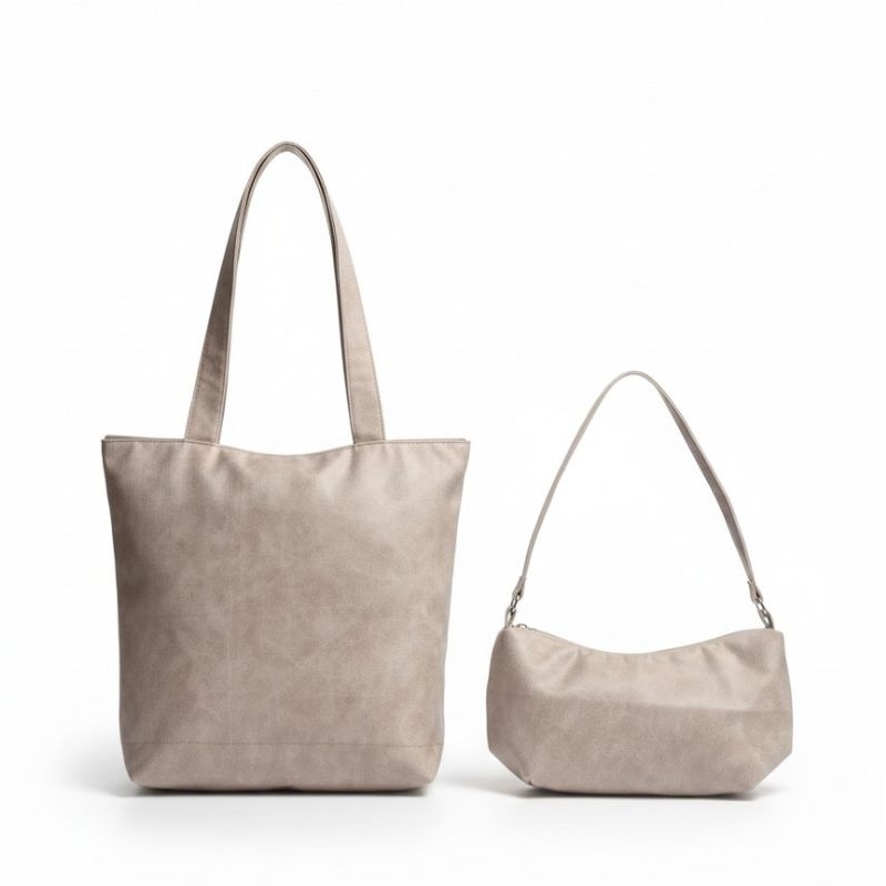 Bolsas Elegantes Feminina Com Zíper, Kit de Bolsas Femininas, Bolsa Grande com Alça de 30x35 e Bolsa pequena de 20x18.