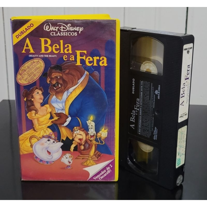 Antiga Fita VHS Desenho A Bela e a Fera Classicos Disney Dublado