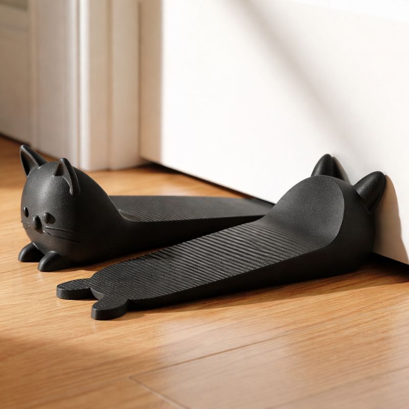 Trava Porta Gato Batente de porta Aparador Peso em Oferta na Shopee