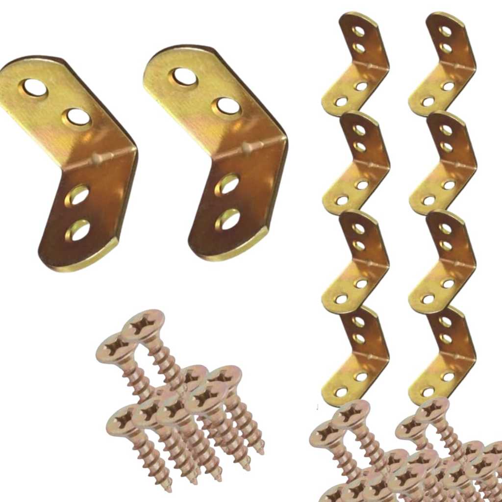 Kit 20 Cantoneiras 3x3 cm para Reforço de Móveis + Parafusos em Oferta na Shopee