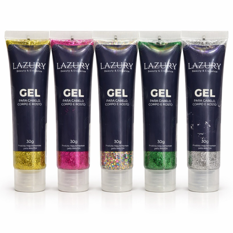 Brilho Glitter Gel Look Copa do Mundo Brasil Hexa Bloquinho Carnaval Bisnaga acessório brilho corporal
