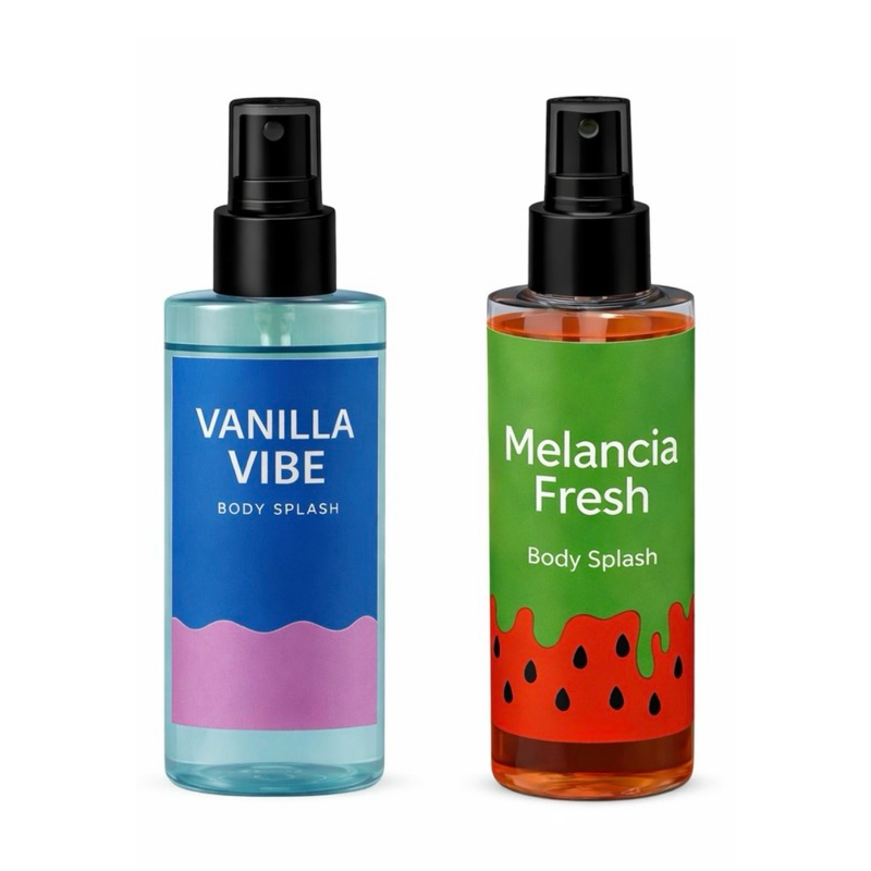 Kit 2 Body Splash 150ml Vanilla Vibe e Melancia Fresh | Perfume Corporal Doce e Refrescante