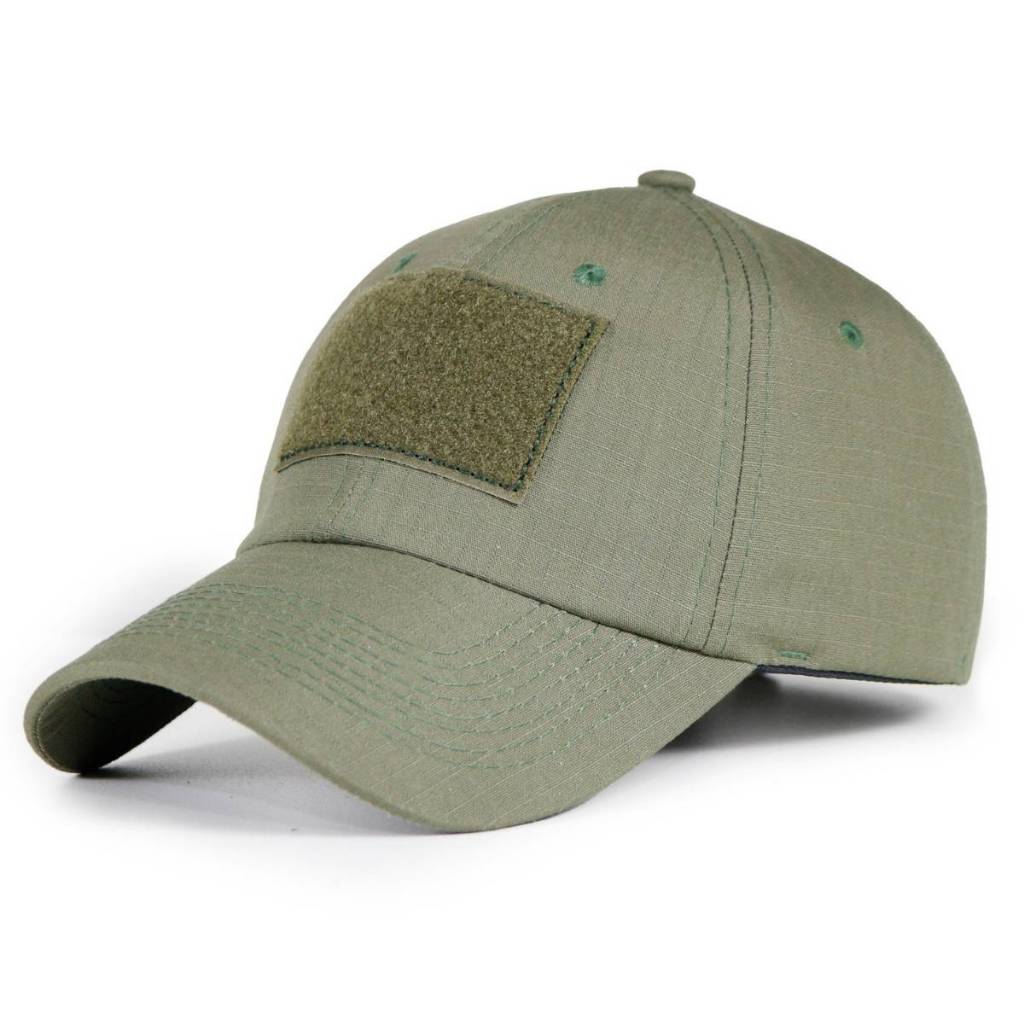 Boné Verde Militar Tático Patch Operacional Exército Operacional Segurança Vigilante Aba Curva