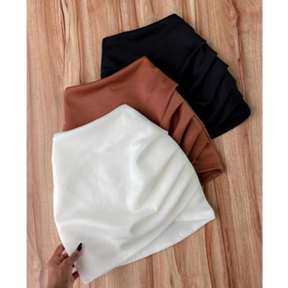 Short Saia femenino Grampeada Cintura Média Tecido Neoprene em Oferta na Shopee