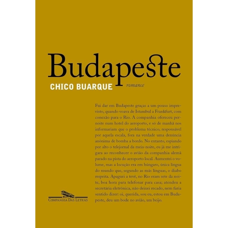 (Veja o vídeo) - Livros USADOS: Budapeste - Chico Buarque