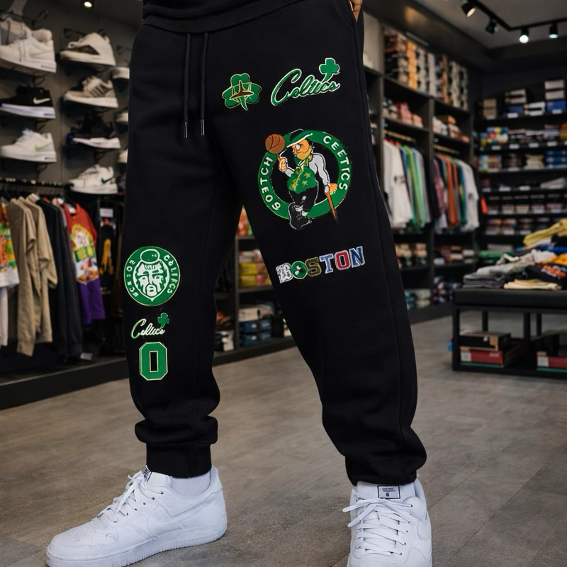 Calça Moletom Masculina Flanelada Estilo Basquete Americano Boston celtic 100% algodão caimento Perfeito em Oferta na Shopee