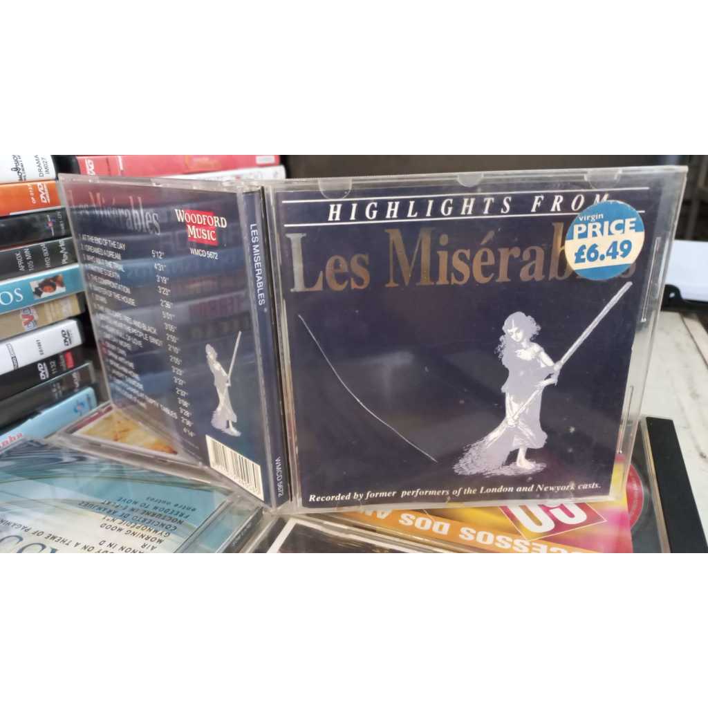 CD - LES MISERABLES HIGHLIGHTS ALAIN BOUBLIL  CLAUDE-MICHEL SCHONBERG The silver Collection os miseraveis- Excelente rar