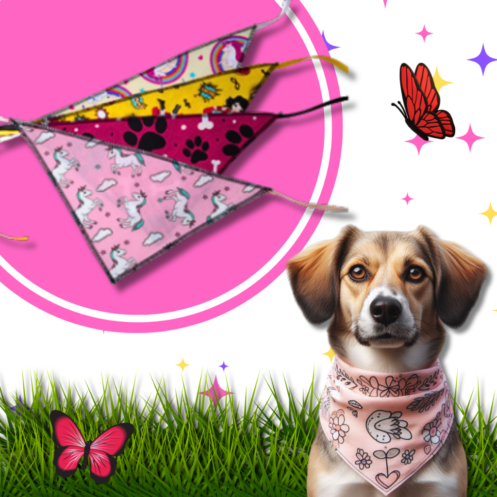 15 Bandana Pet M, Fêmea, Kit, Cachorro, Cães, Banho e Tosa, Pet Shop