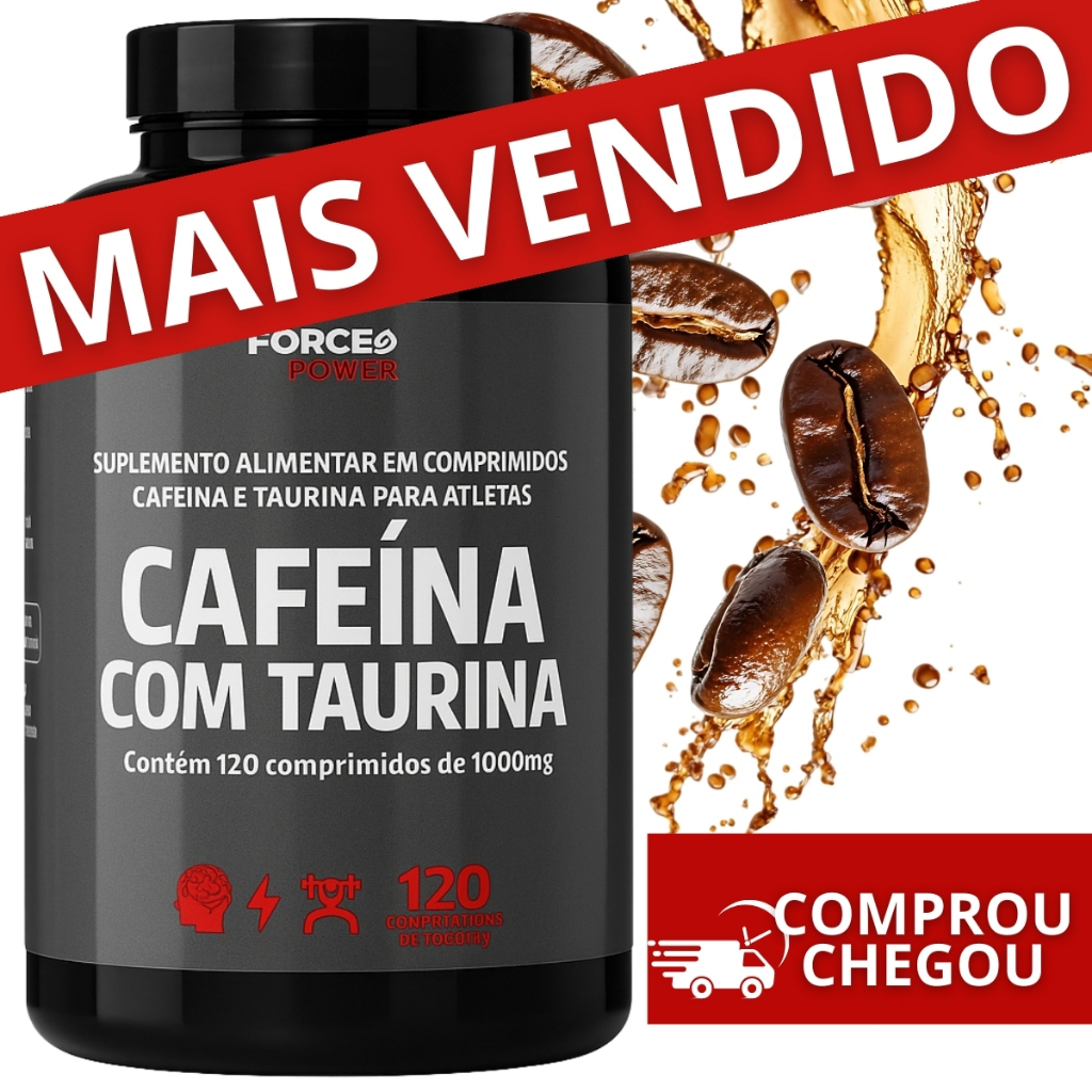 Cafeína com Taurina Termogênico Pré Treino 120 comprimidos ( PRODUTO PARA 60 DIAS CONSUMO )