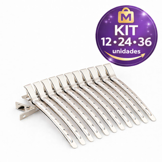 Kit 12 / 24 / 36 Presilhas de Metal Bico de Pato para Cabelo – Profissional Salão e Penteado em Oferta na Shopee