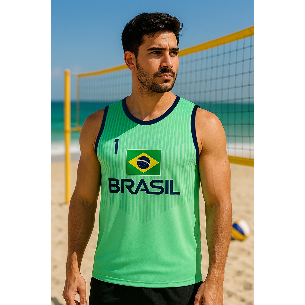 Regata Camiseta Brasil - Personalizamos Com Nome em Oferta na Shopee
