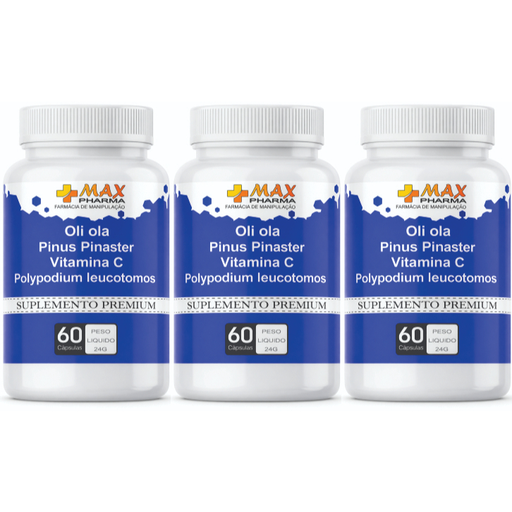 Oli ola 300mg Pinus Pinaster 50mg Vitamina C 100mg Polypodium leucotomos 50mg