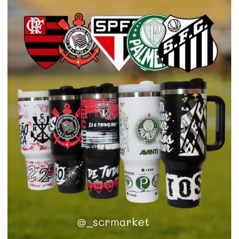 Quencher Copão Térmico 1200ml | Personalizado com seu Time de Futebol