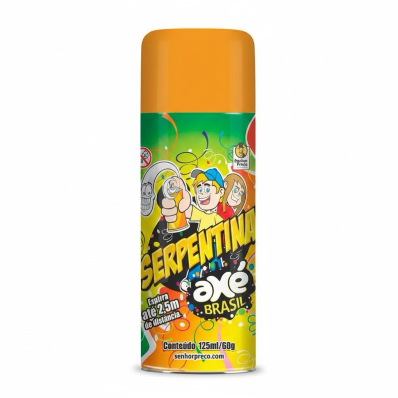 Serpentina Laranja Axé Brasil 125ml