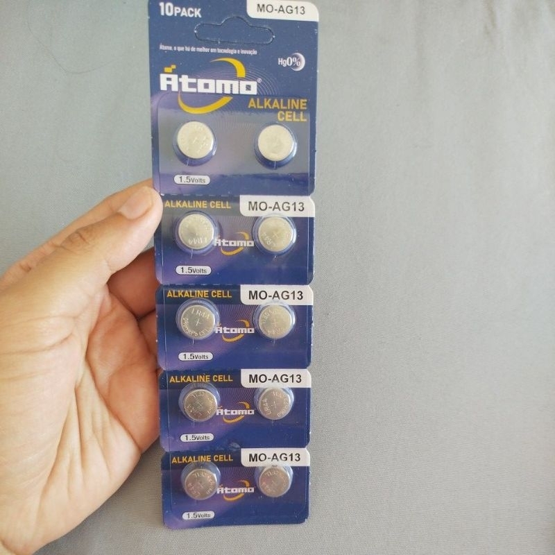 Kit 10 bateria de lítio pilha redonda LR44 / AG13