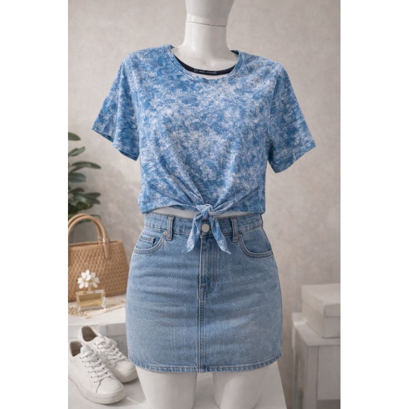 blusa cropedd Caedu com amarração tamanho g