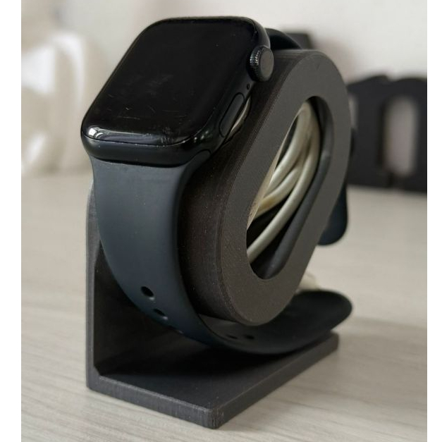 Base carregamento pra Apple Watch que Esconde fio, moderna e minimalista + organizador de cabos