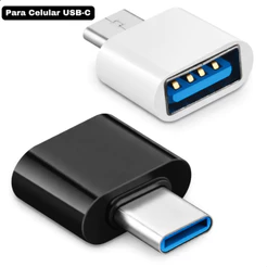 Adaptador OTG USB-C Para USB Fêmea Celular Transfere Dados