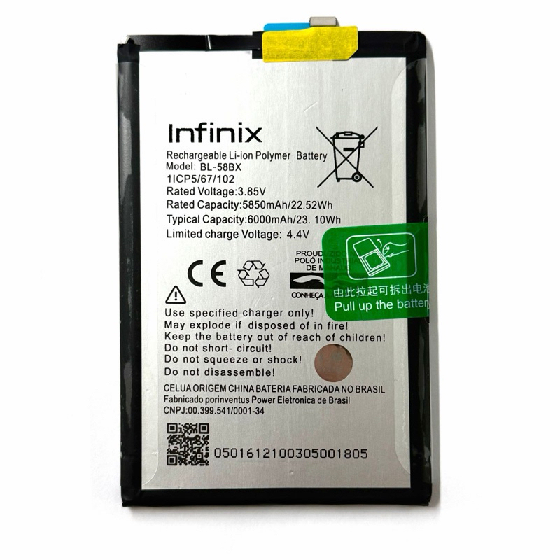 Bateria Bl-58BX INFINIX HOT 11 HOT 10s HOT 10 PLAY x680