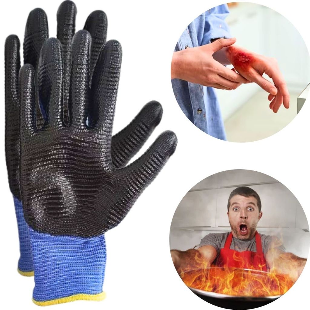 Luva Térmica para Churrasco e Cozinha Resistente ao Calor Impermeável