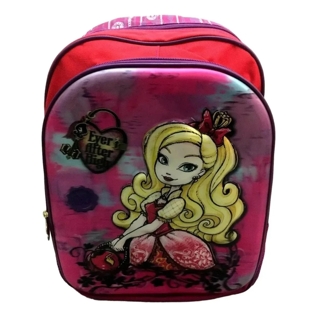 Mochila Escolar G Costas Infantil Ever After High 3d Apple White Filha Da Branca De Neve - Sestini