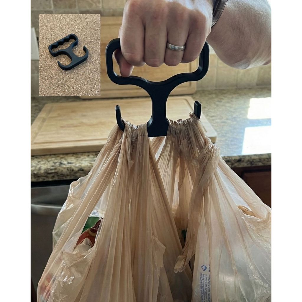 Suporte Ergonômico Para Sacolas De Compras Alça Anti-Dor Reutilizável solução perfeita para carregar várias sacolas de u