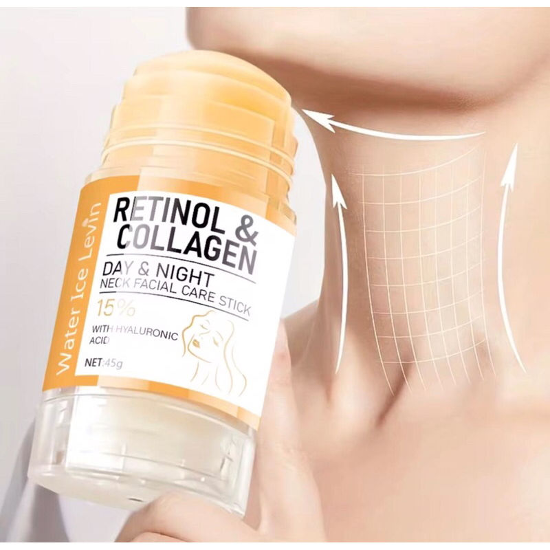 Creme Facial em Bastão Retinol & Colágeno 45g 🌙☀️ Dia e Noite – Hidratação Leve e Rápida Absorção