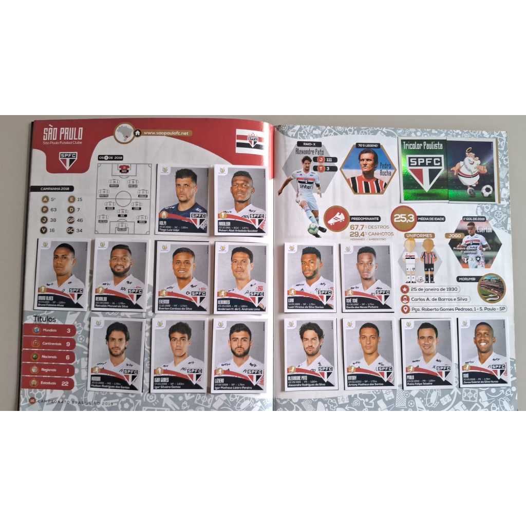 SÃO PAULO FIGURINHAS CAMPEONATO BRASILEIRO 2019 ( VENDA POR UNIDADE ) ORIGINAIS PANINI