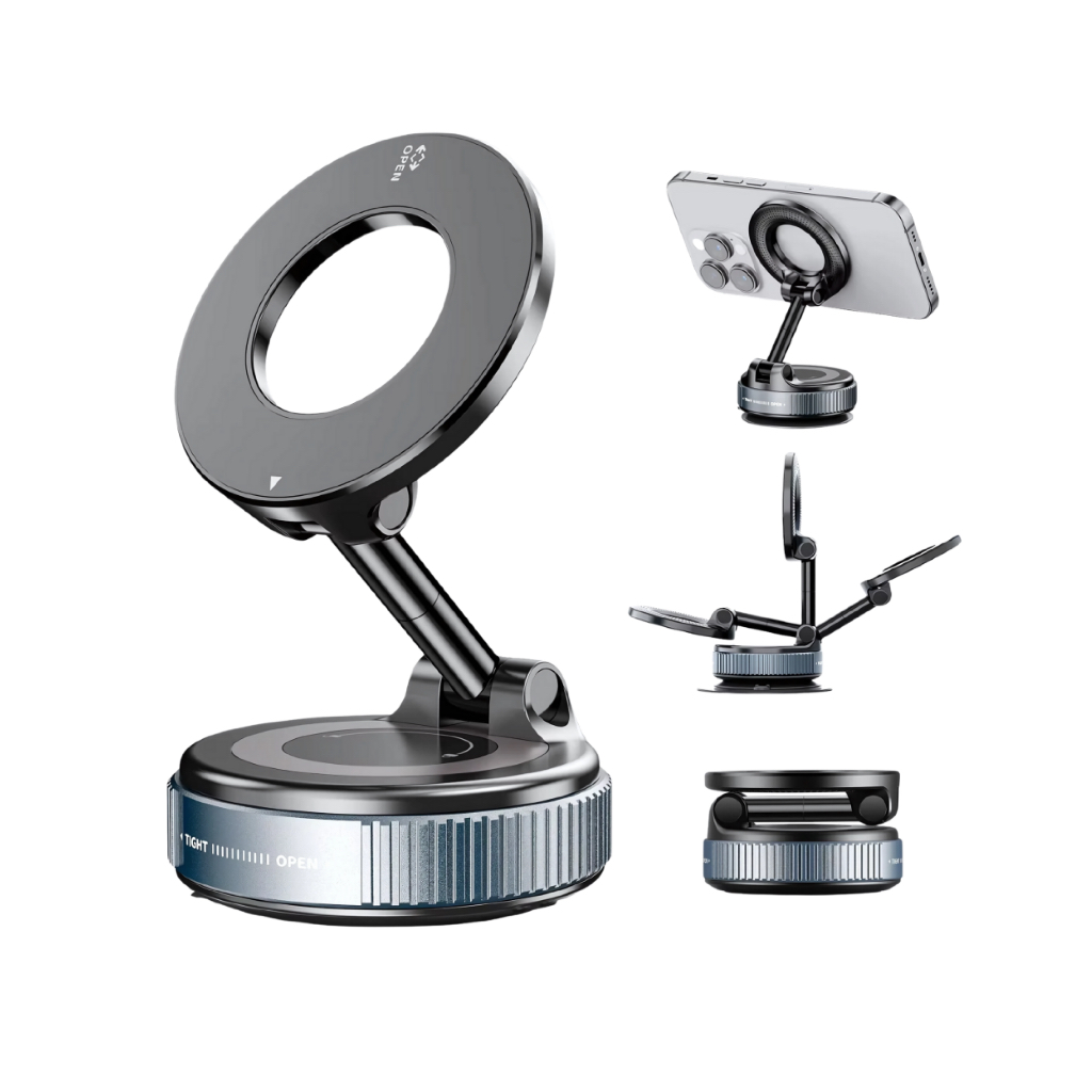 Suporte Magnético Forte Para Telefone Carro Design Dobrável Vácuo Ajustável/Mesa/Uso Universal