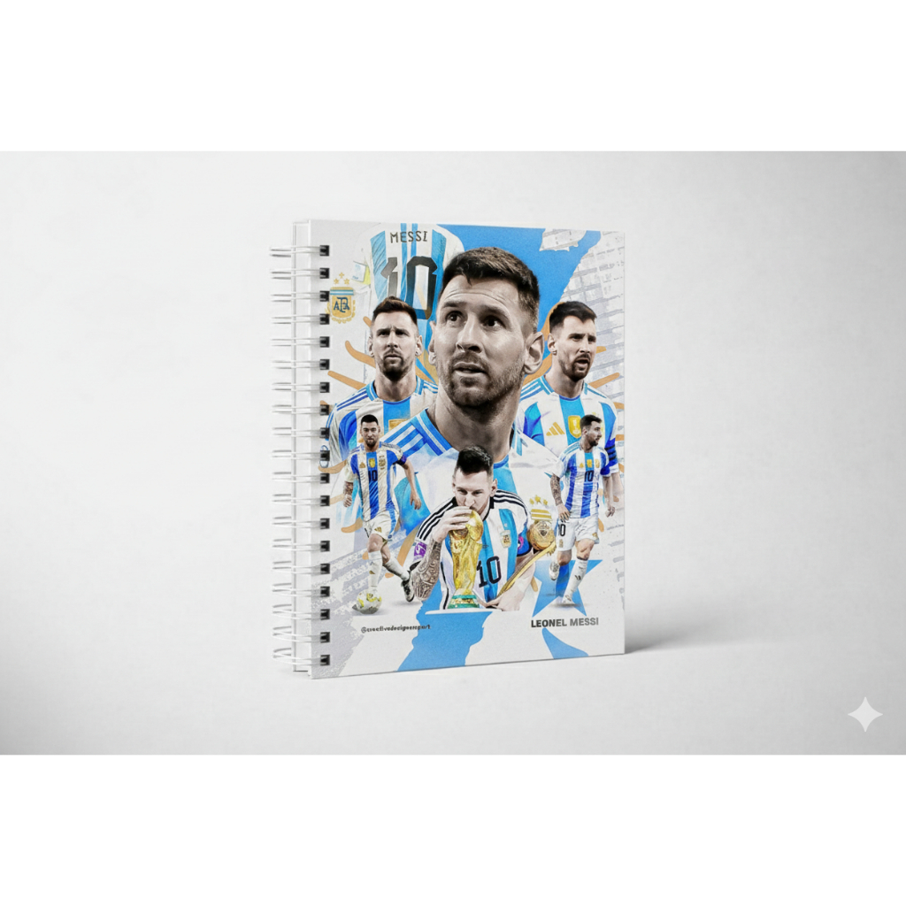 Agenda Escolar Messi 10 - Agenda Escolar - Personalizada - Futebol - Calendário 2026/2027 - fazemos com todos os times