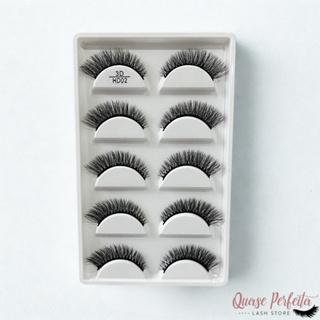 Cílios postiços HD02-2 - cartela com 5 pares em Oferta na Shopee