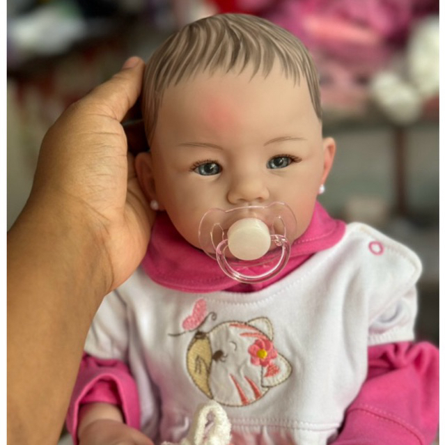 Bebê Reborn corpo inteiro vinil siliconado bebe tem 49cm 1 kilo